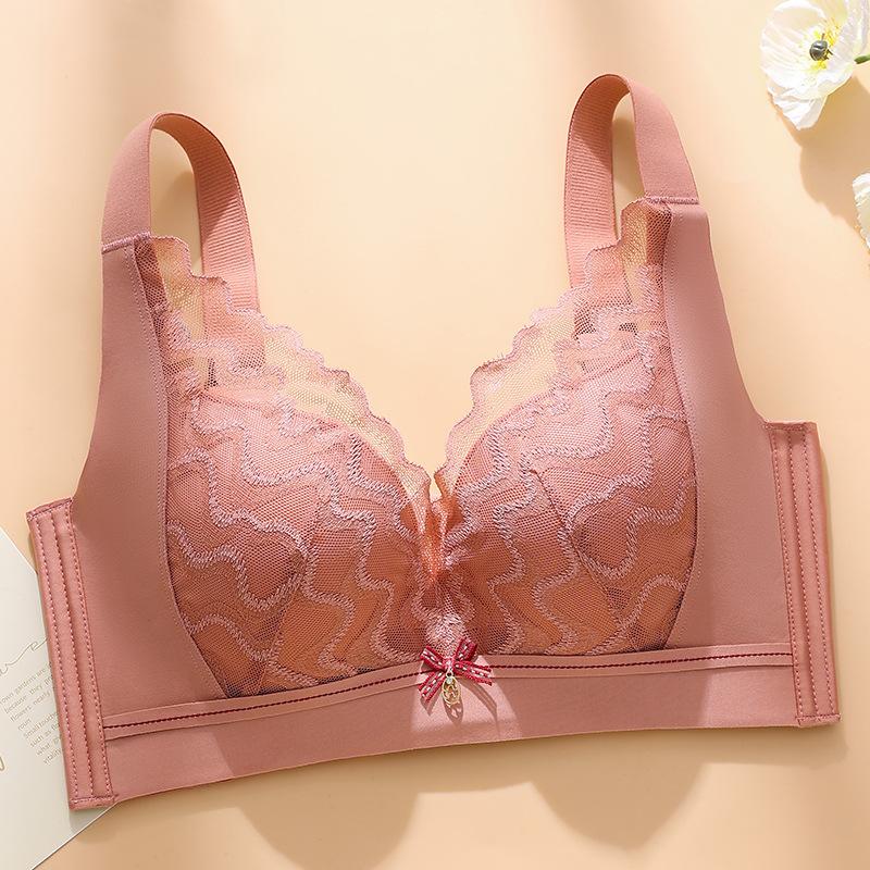 

Бюстгальтеры без косточек: Женский бюстгальтер с тонкой чашкой большого размера, полночашечный, регулируемый, со спинкой из кружева, бюстгальтер пуш-ап 44/100D розовый