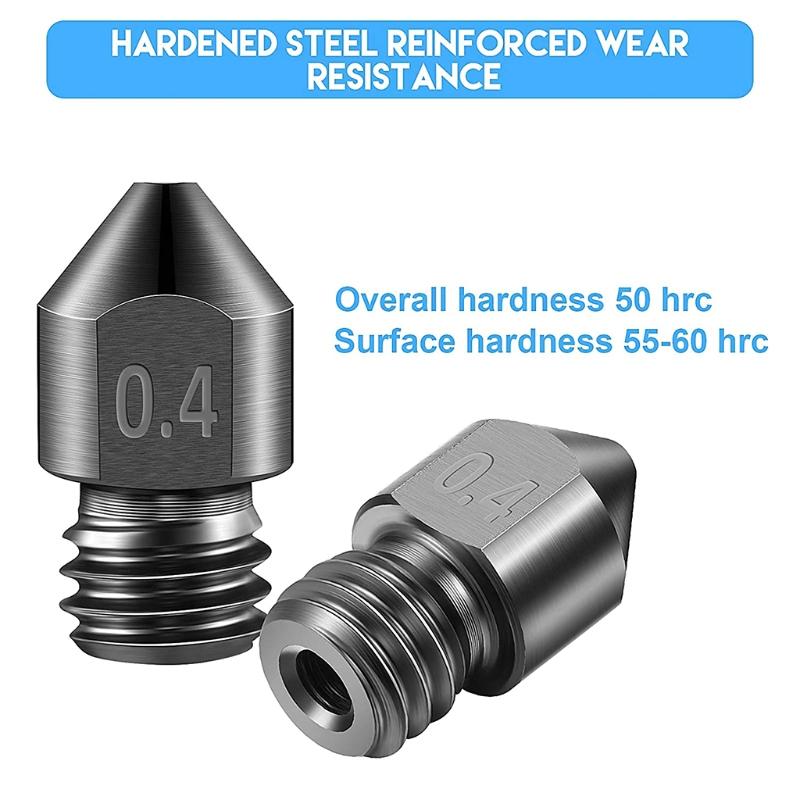 Mk8 Nozzles 3D Printer Extruder Nozzles Hardened Steel Stainless Steel Brass Nozzle for MK8 Makerbot Ender