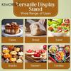 1PCS Acacia Wood Cake Tray High Foot Cake Display Tray Bread Plate With Cover Transparent Glass Cover And Without Lid Cake Stand