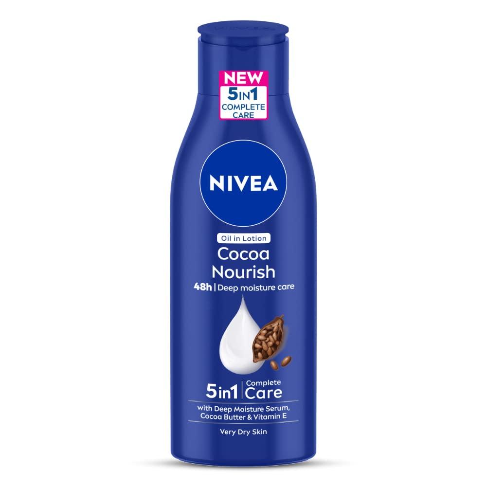 NIVEA Cocoa Nourish 200ml Body Lotion with Deep Moisture Serum| 48 H Moisturization | With Cocoa Butter & Coconut Oil