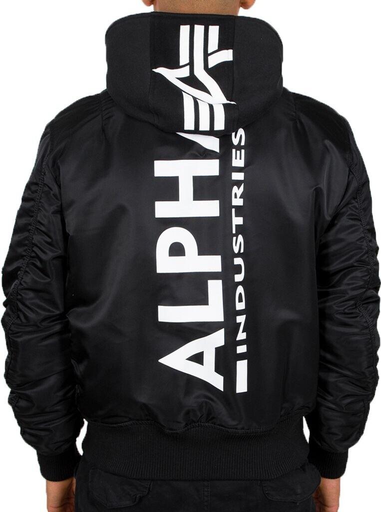 Winter Jacket Alpha Industries MA-1 ZH Back Print (128113) Black/white