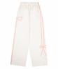 SWEATSWEET [Ss Ver] Sweet Ribbon Sweatpants - Cream/Pink
