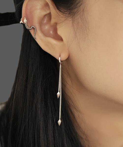 Sekhmet Bastet 72Mm Chain Ring Earrings