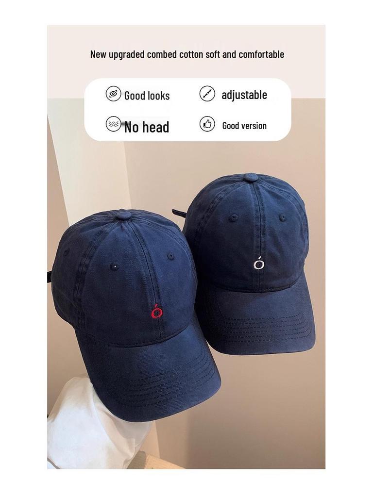 Versatile 2025 Women's Korean Style Baseball Cap: Soft Top Outdoor Sun Hat with Trendy Duckbill Design for Larger Head Size.