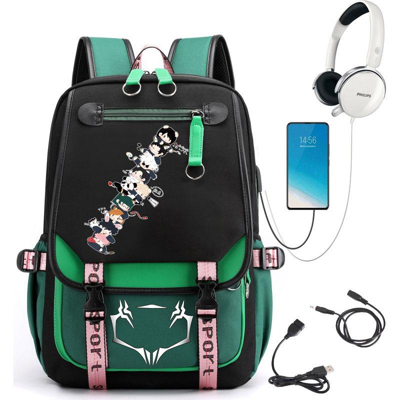 Popular Riman Peripheral Backpack Youth Student School Bag Usb Large Capacity Student Computer Bag