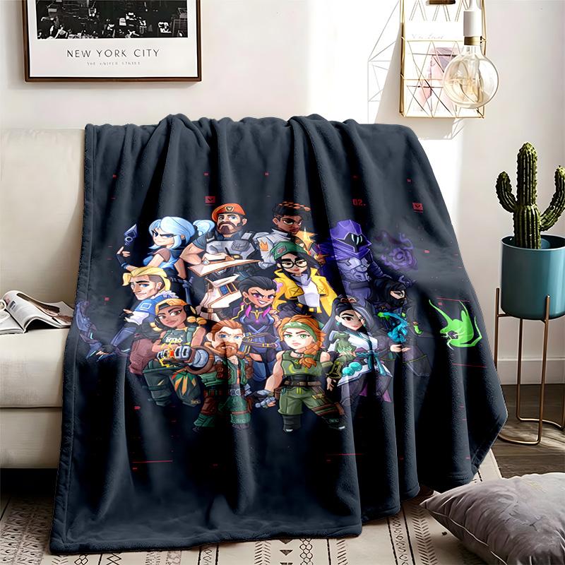 VALORANT Theme Blanket Suitable For The Sofa Camping And Travel Made Of Soft Flannel Material An Ideal Gift For Occasions Such As Birthday