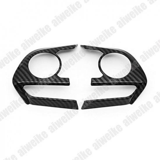 3x ABS Carbon Fiber Steering Wheel Button Frame Cover For Toyota Camry 2018-2023