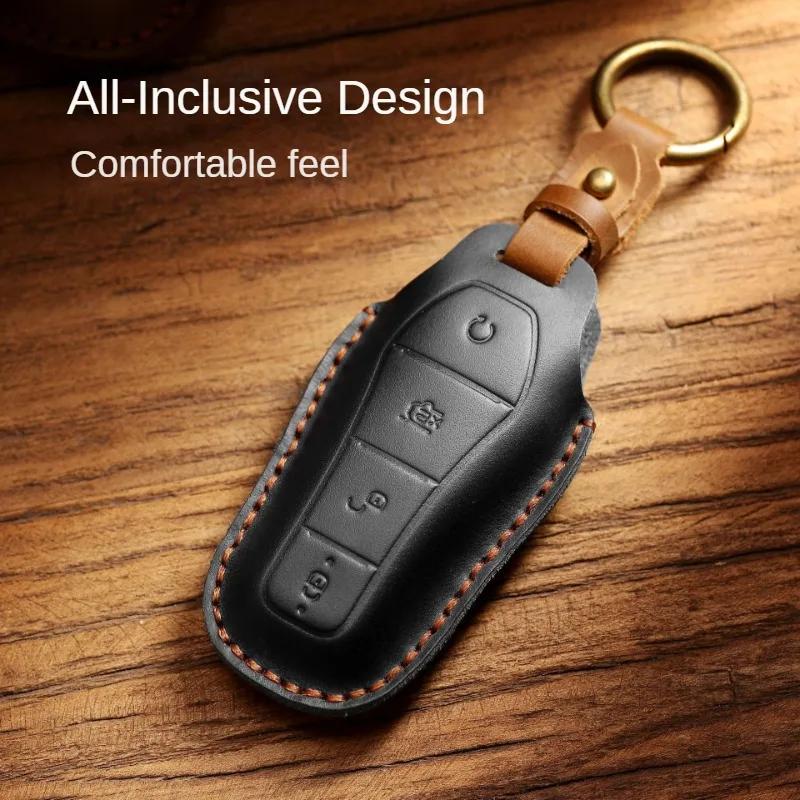 Car Key Cover Smart Remote Keys Case for BYD Tang DM 2018 Key Bag Auto Accessories Keychain Keyring Key Covers