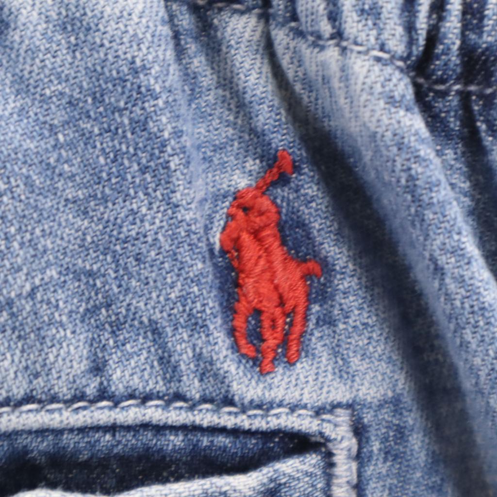 POLO RALPH LAUREN Easy Tapered denim pants M Wash blue jeans Men's Used