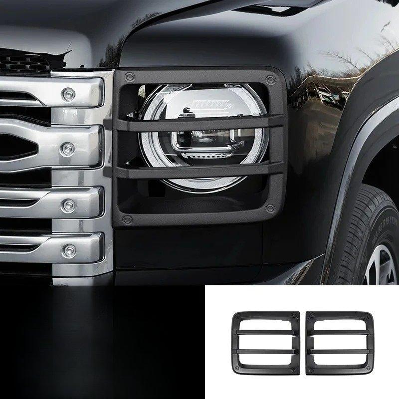 For Great Wall GWM Haval H9 2024+, 2Pcs Front Headlight Protective Cover Anti-Collision Decor Frame