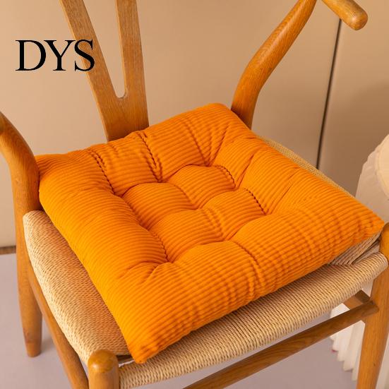 Anti-skid Seat Protector Corduroy Chair Cushion with Ties, Soft Square Pad, Non-Slip Washable Dining Pad Warm for Reading Nook Floor, Office