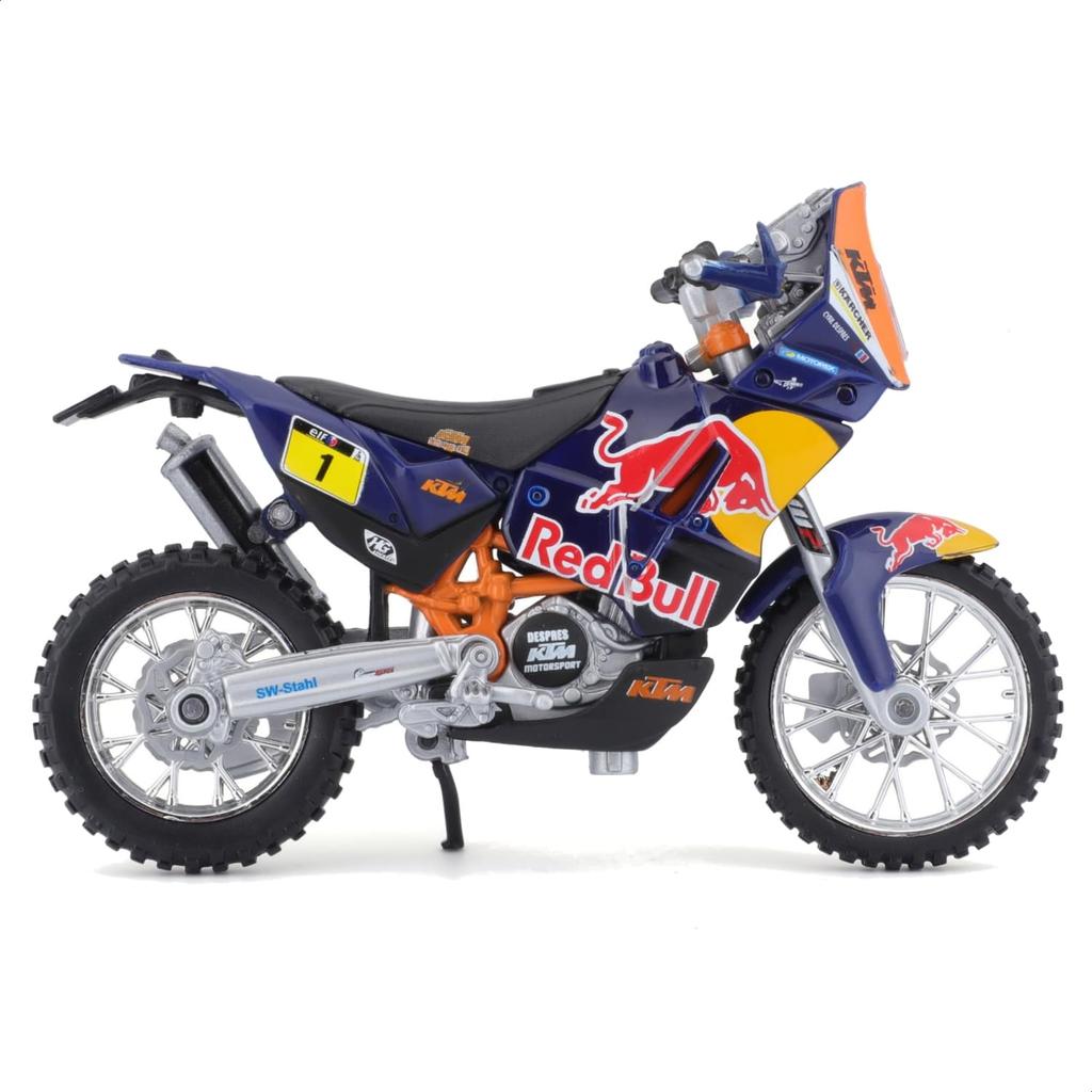 Bburago 1/18 Scale Red Bull KTM Factory Racing Series KTM 450 Rally Dakar Rally / Diecast Model Car, Finished Model, 18-51071