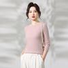 Le Kasha Elegant One-Shoulder Knit Sweater - Women's Autumn/Winter Slim Herringbone Top