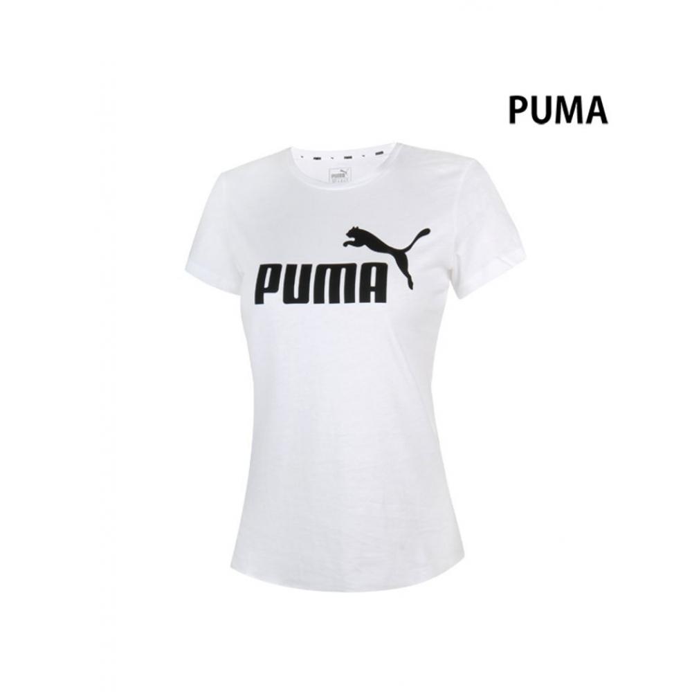 

Puma Short Sleeve T Shirt Essential Logo Women White 586774 02