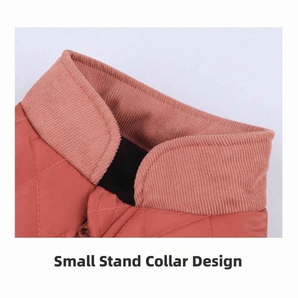 Fashion Adjustable Back Winter Dog Jacket Reflective Warm Fleece Pet Coat Thickened Windproof Dog Cotton Jacket Cold Weather