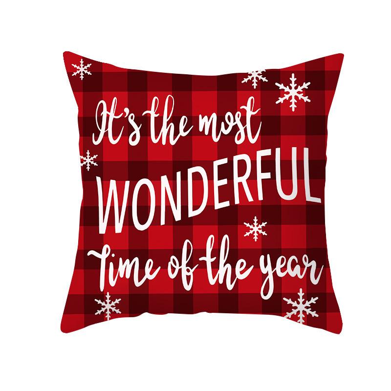 New Christmas Pillowcases Home Office Decoration Printed Linen Cushion Supplies