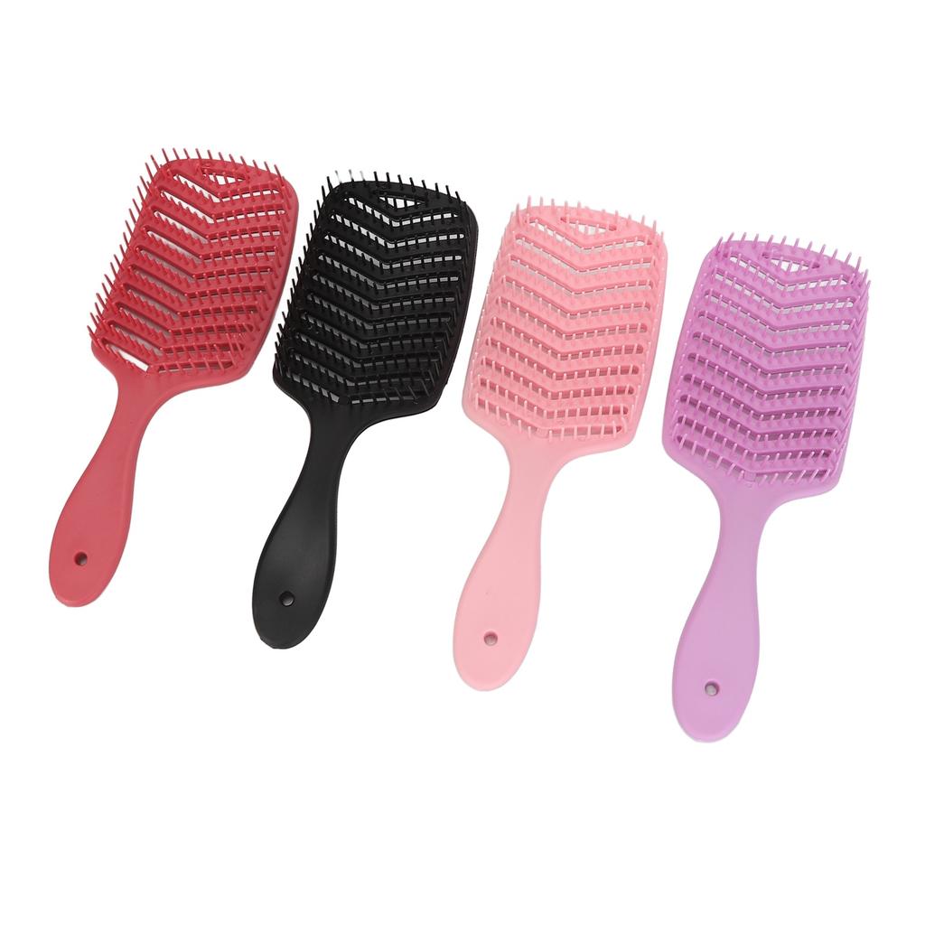 4pcs Vent Detangling Brush Faster Drying Time Scalp Massage Anti Slip Handle Blow Dry Vent Brush for Thick Thin Hair