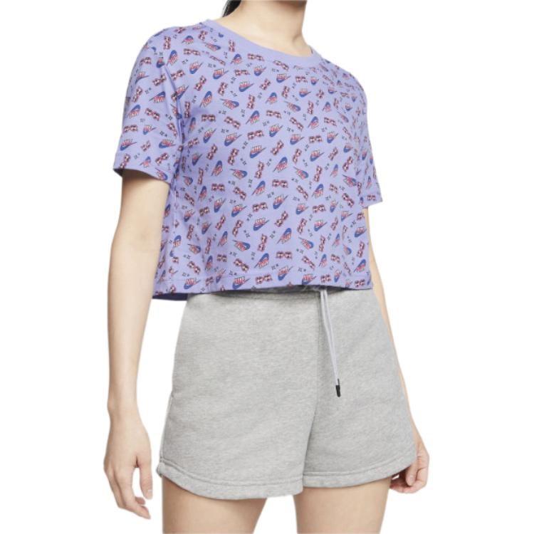 Nike Crop Tops Women's Crew Neck Moderate CU9698-569