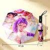 Celestial Elements Portable 3 Folds Umbrella Portable Windproof Folding Rain Umbrella For Travel Outdoor Sun Protection Travel Outdoor Gift
