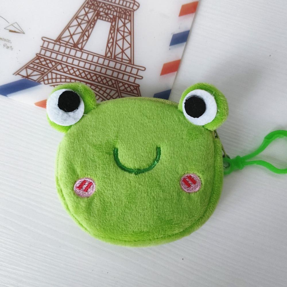 Cartoon Cute Cartoon Plush Coin Purse Small Cute Frog Plush Cion Purse  Change Pouch