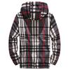 6681 Jarní Nová Pánská Kostkovaná Ležérní Bunda s Kapucí - Dospívající Student Plus Size Trend