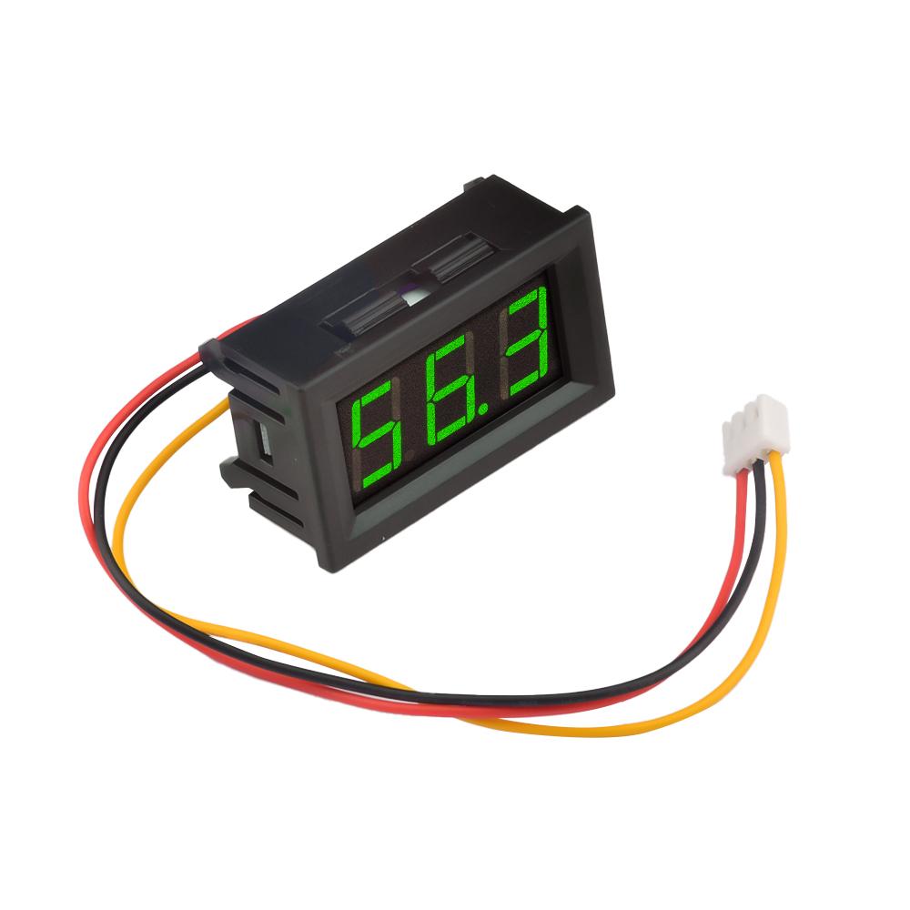 0.56 Inch LED DC Digital Voltmeter Voltage Meter 3 Bit 3 Wire DC 4.5V-28V Motrocycle Car Volt Battery Capacity Tester 5V 12V 24V