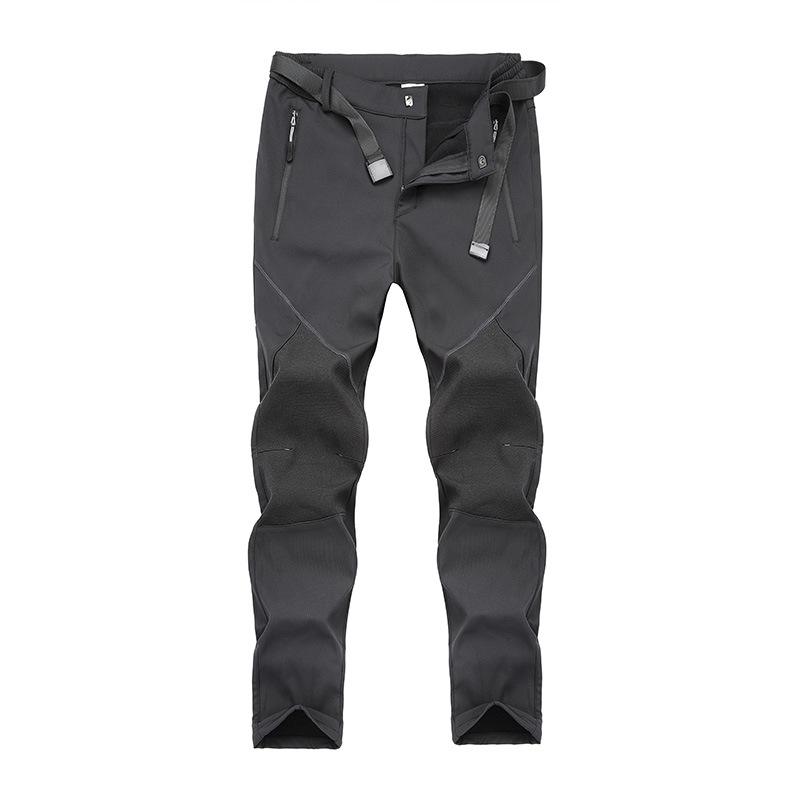 Men's Windproof Softshell Fleece Pants: Warm, Breathable, Wear-Resistant for Hiking In Autumn and Winter.