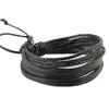 Pulsera de cuerda trenzada de cuero sintético multicapa unisex regalo de muñeca
