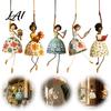 Outdoor Garden Decoration Dancing Lady Hanging Ornament for Home Decor Elegant Art Sculpture Creative Gift Dancers Pendant Indoor Window Porch