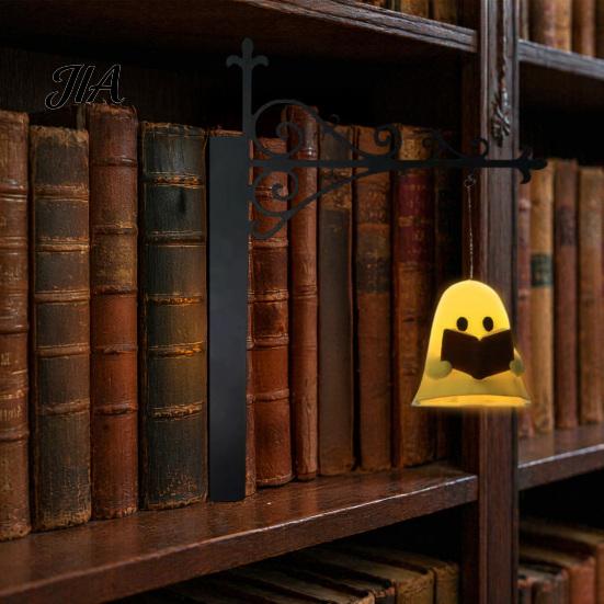 Bücherregalbeleuchtung Vintage Laterne/Geisterlicht, Metall Schreibtischlampe mit Warmem Licht, Gemütliche Leseecke Retro für Bücherliebhaber & Bibliotheksstudium