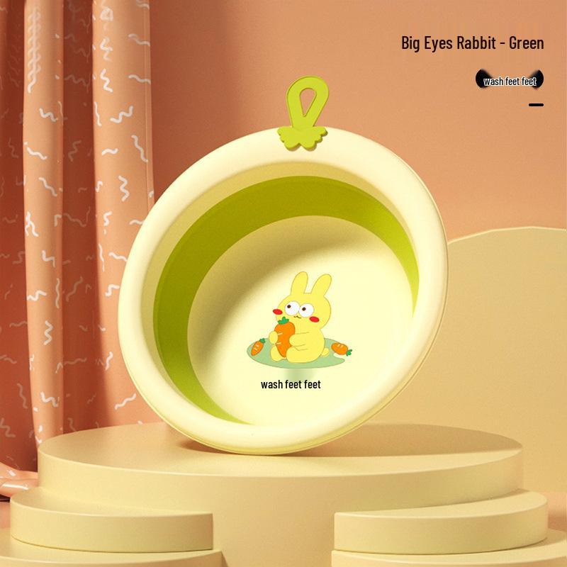 Newborn Portable Foldable Baby Washbasin - Thickened Plastic Infant Basin