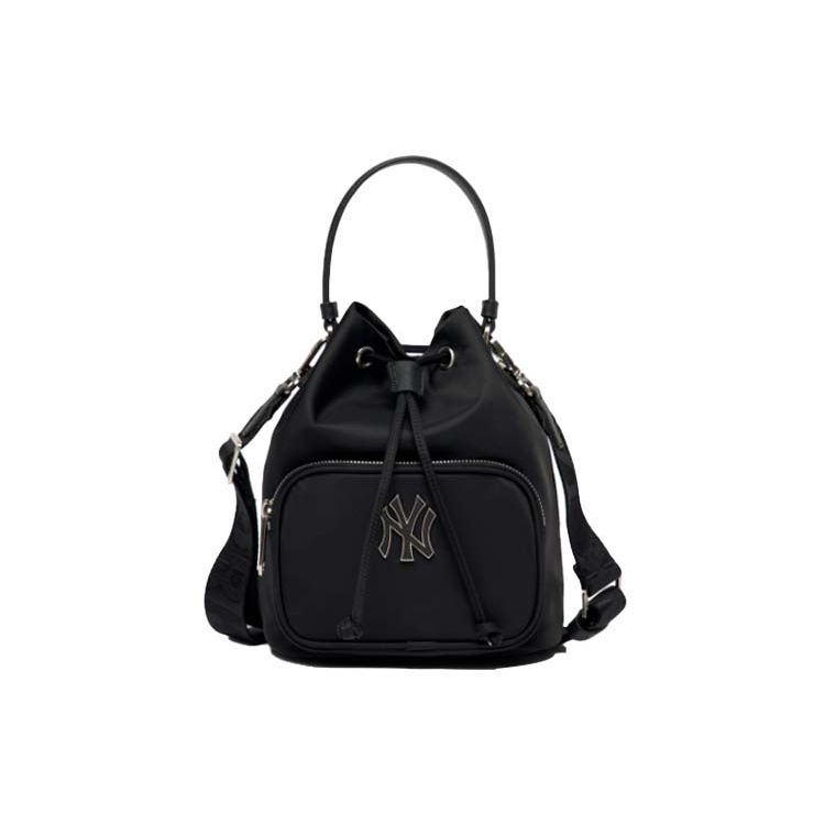 

MLB Spring Summer Letter Big Logo New York Yankees Nylon Bucket Bag Shoulder Bag Tote Bag Crossbody Bag Unisex Bags Black 3ABMS042N-50BKS Black