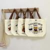 New Bear Canvas Bag for Women's Work Students Handheld Bento Box Storage Gift Bag Sail Bag