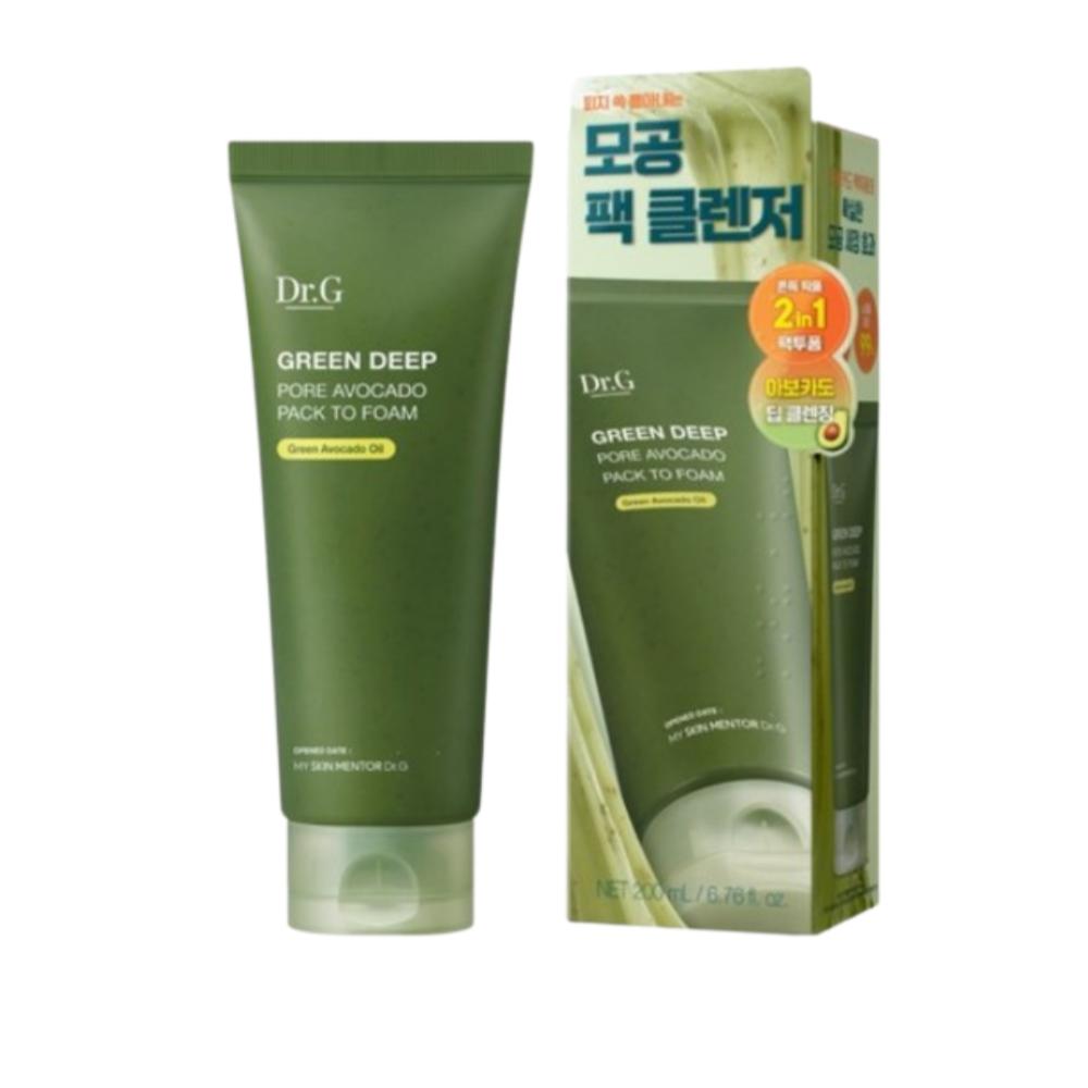 Dr.G Green Deep Pore Avocado Pack To Foam Cleanser 200ml