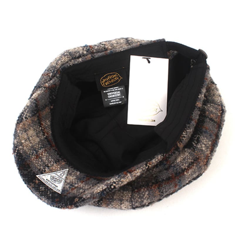 Universal chemistry Brit Check Gray Newsboy Cap