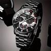 3pcs/set Men'sBusiness  Alloy Stainless Steel Pointer Quartz Wrist Watch & Bracelet Necklace Set