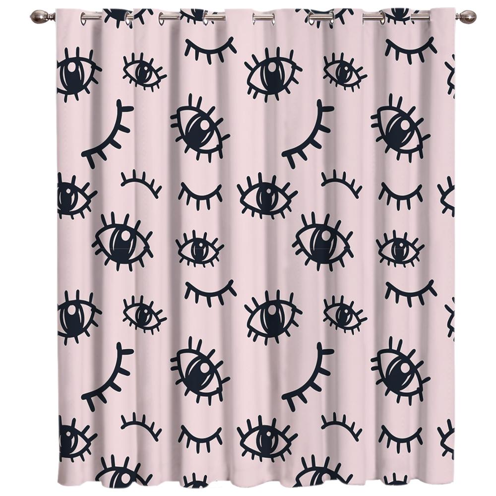 Глаза женские ресницы красивые новые простые шторы украшения дома шторы современные — фото 9