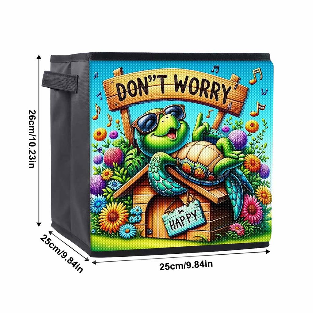 The Home of Sea Turtles 5D Diamond Painting Storage Basket Full Round Drill Mosaic Diamond Embroidery Cross Stitch Kits Home Decor Home Decor