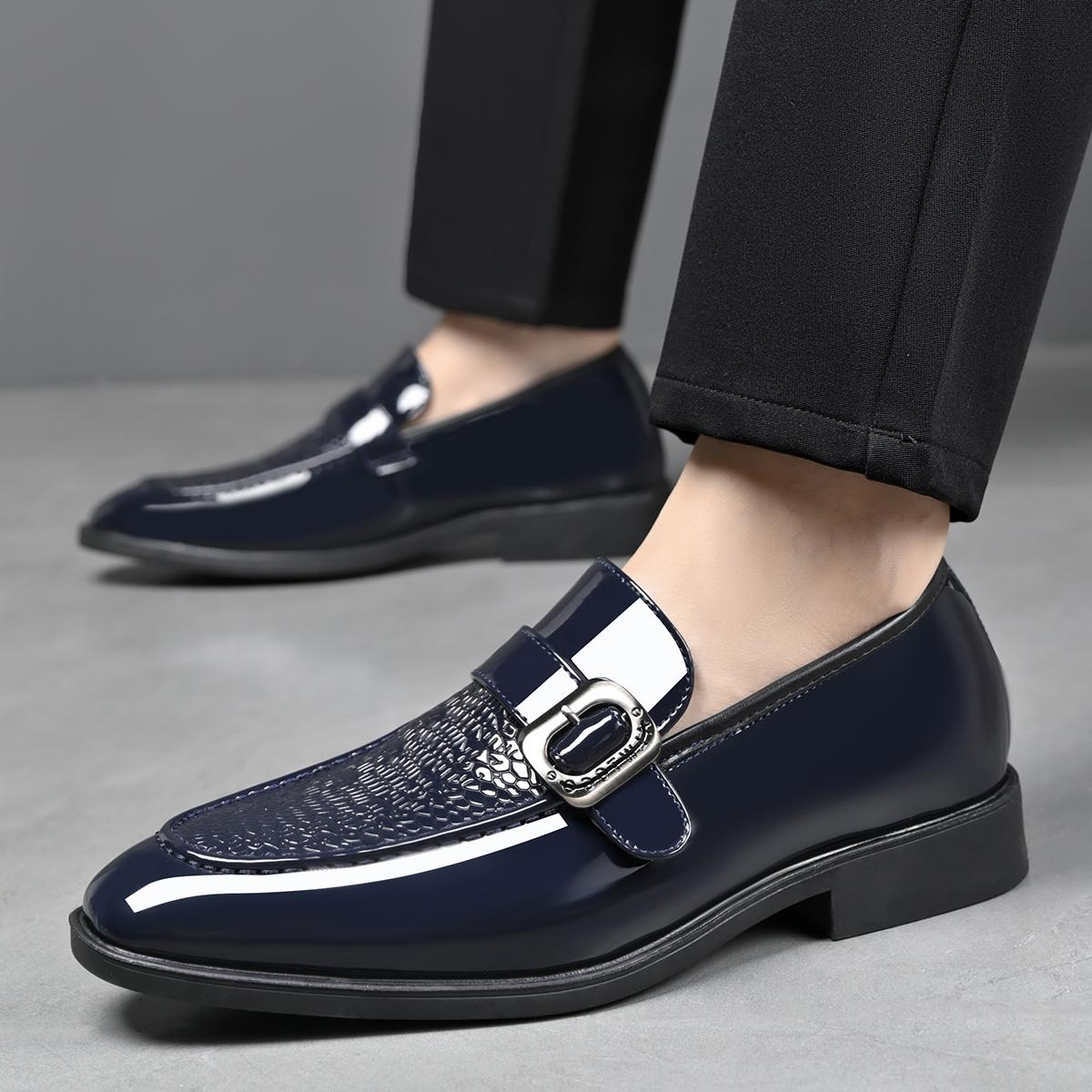 

Men s Handmade Leather Loafers Slip On High Quality Wear-Resistant Pu Leather Outdoor Casual Shoes Men Moccasins 47 синій