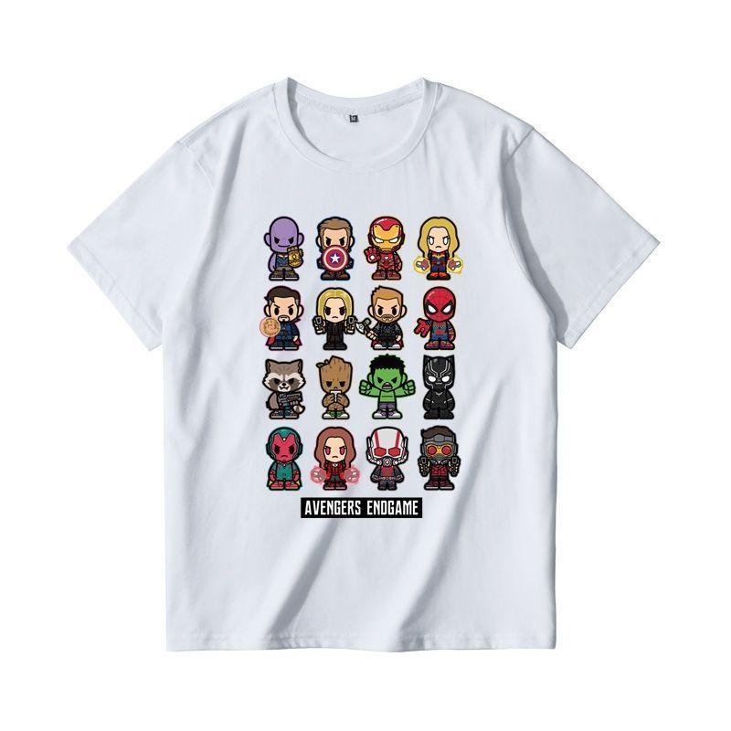 

2025 Marvel Avengers Футболка с принтом и шарнирами Мужская и женская Летняя Американская Новая Большого размера Свободная Повседневная Тренд С коротким рукавом Топ S