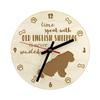 Old English Sheepdog - Clock with Dog, Wooden Clock with Engraving, Personalised Clock by