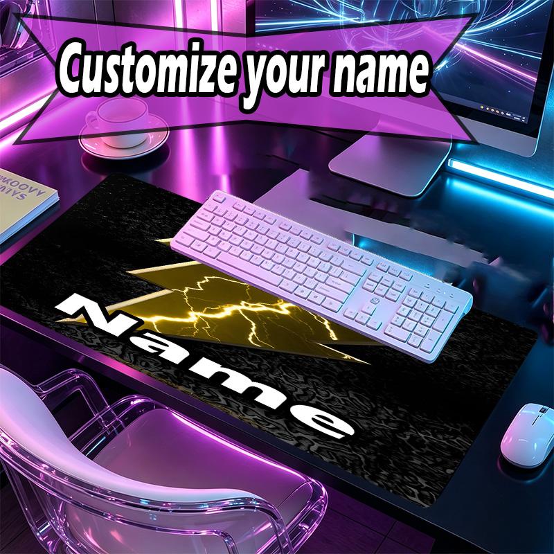 Custom Name Personalized Black Adam Pattern Mousepad, Laptop PC Desk Mat, Decorative Desk Mat for Home Keyboard Pad Gift