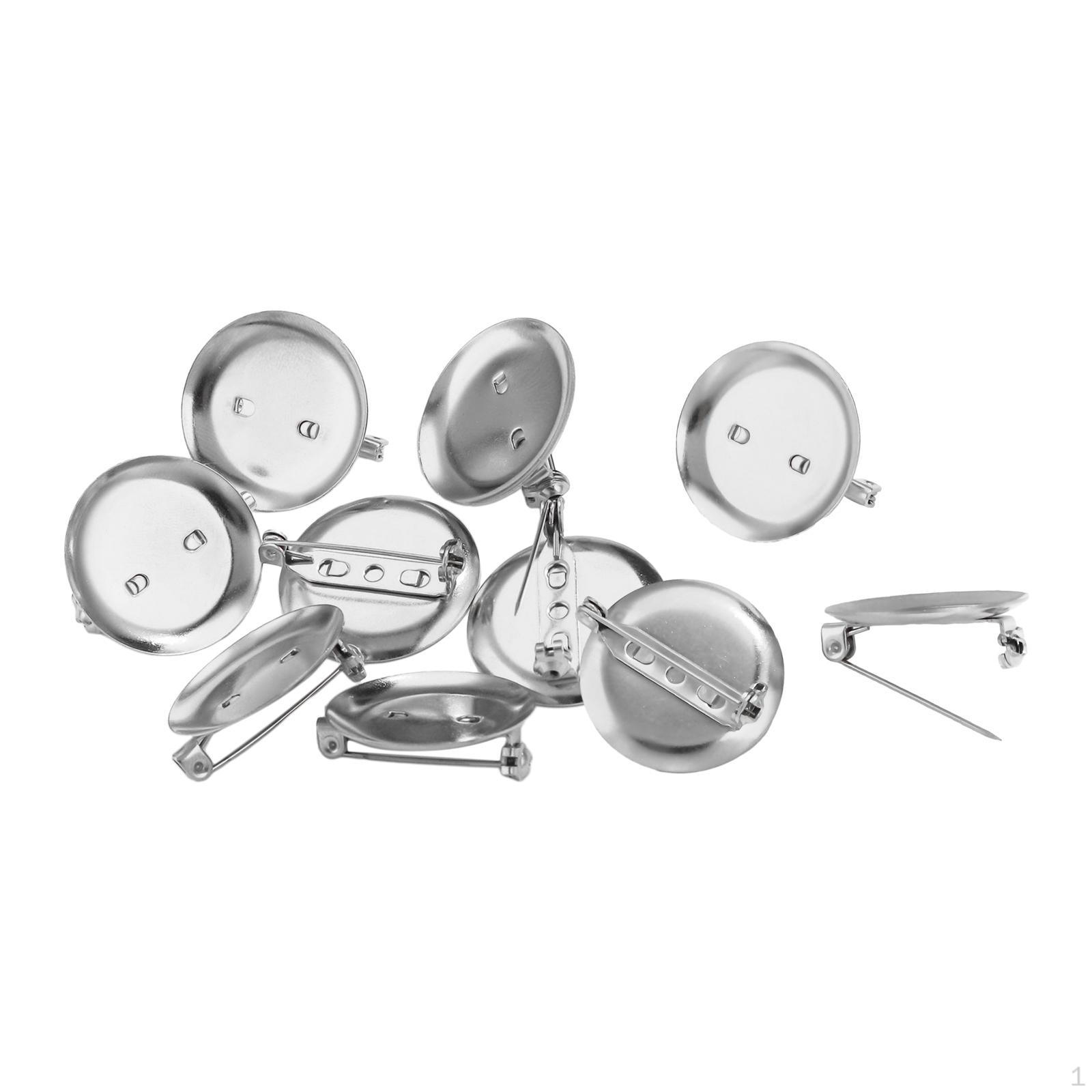 

10 шт. основа для броши пустая булавка для лацкана 25 мм DIY застежки изготовление ювелирных изделий поделки круглая серебряный