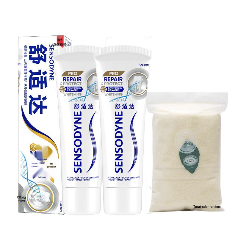 

Sensodyne Professional Repair Whitening Toothpaste Set with Towel