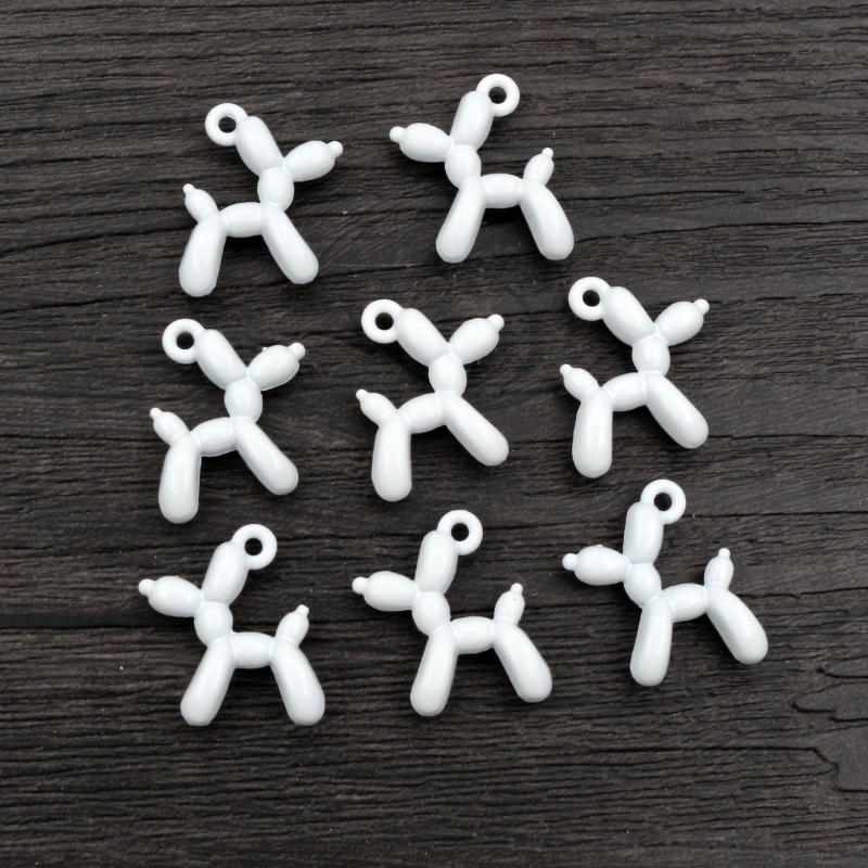 10pcs 19x14mm 3D Balloon Dog Metal Charms Pendant Multi-colors Mixed DIY Jewelry Making Findings Accessories Necklace Earring