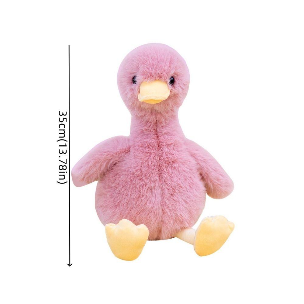 Stuffed Animals Long Hair Duck Plushies Lifelike Goose Duck Stuffed Doll  Birthday Gifts