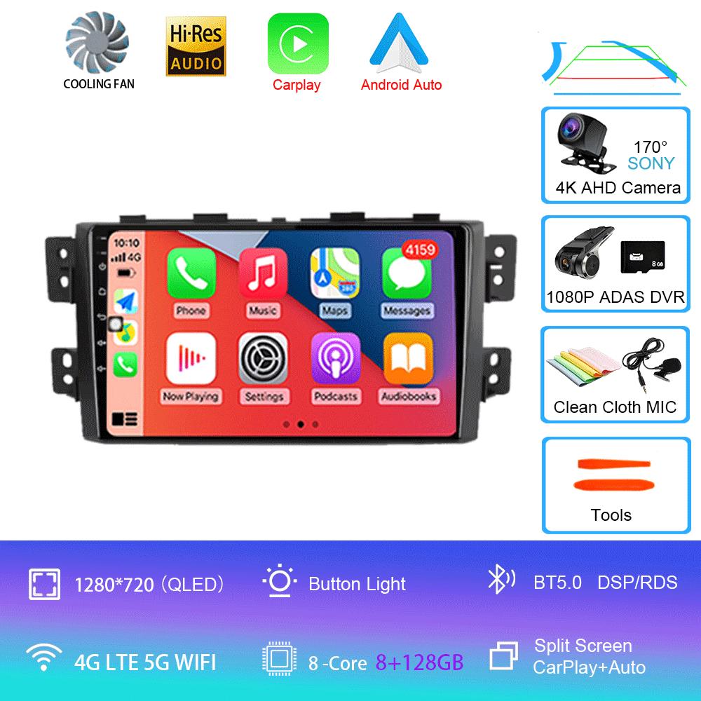 For Kia Borrego Mohave 2008 2009 - 2015 Car Radio Android 14 Carplay Navigation GPS Multimedia Player Stereo WiF+4G 360Camera BT