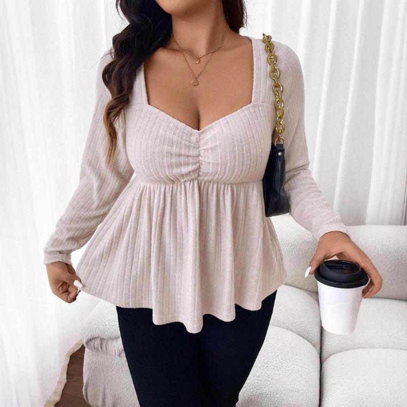 Übergröße Damen Neues Herbst Elegantes Schlankheits-Kurztop