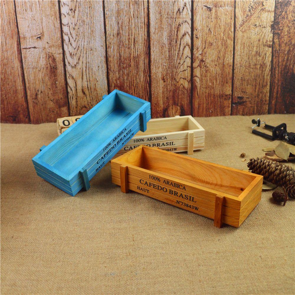 1 PC Tools Garden Decor Trough Decorative Pots Succulent Boxes Rectangle Vase Vintage Crates Wood Flower Pot