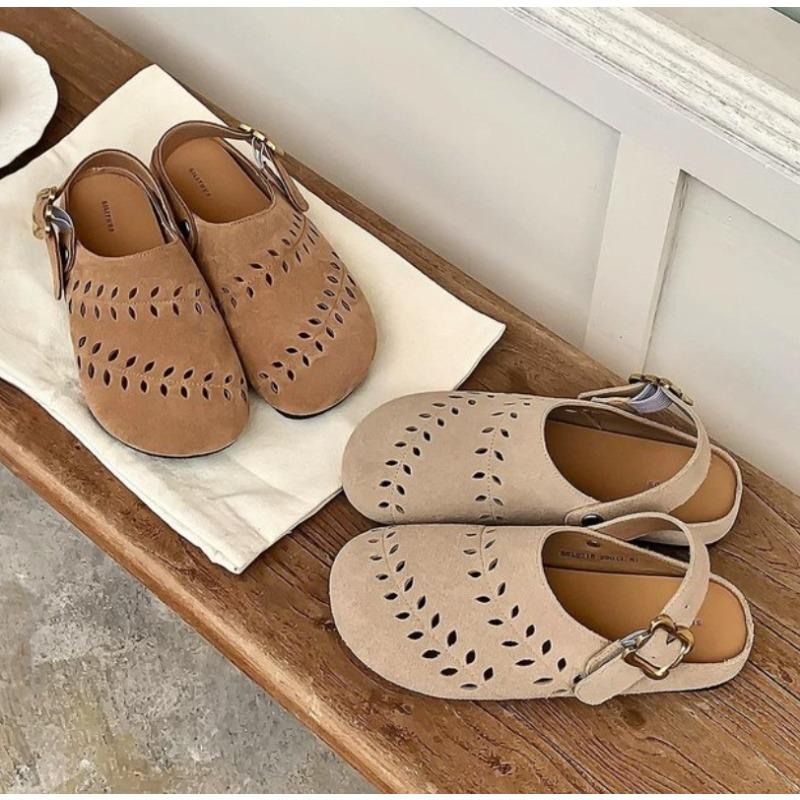Fashion New Style Women Suede Clogs Slipper Soft Insole Sandals with Arch Support Shoes Outdoor Beach Suede Clogs Slippers Women Sandals